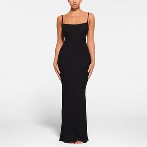 Skims Black Soft Lounge Maxi Dress